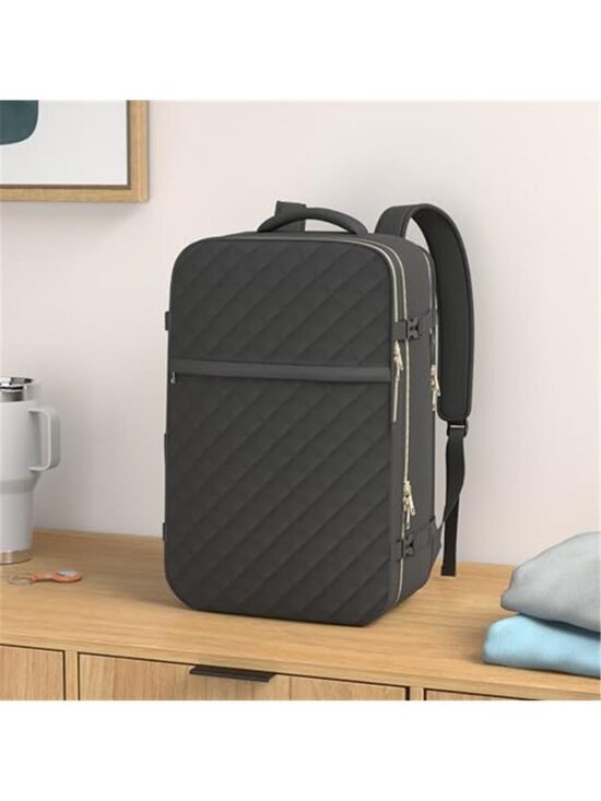 Large Travel Backpack Carry On Flight Approved 17 Inch Laptop USB Women Black main image 4
